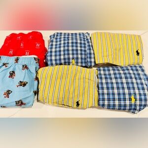 Lot of 6 Colorful Men's Boxer Shorts Polo Ralph Lauren J Crew Hilfiger Large